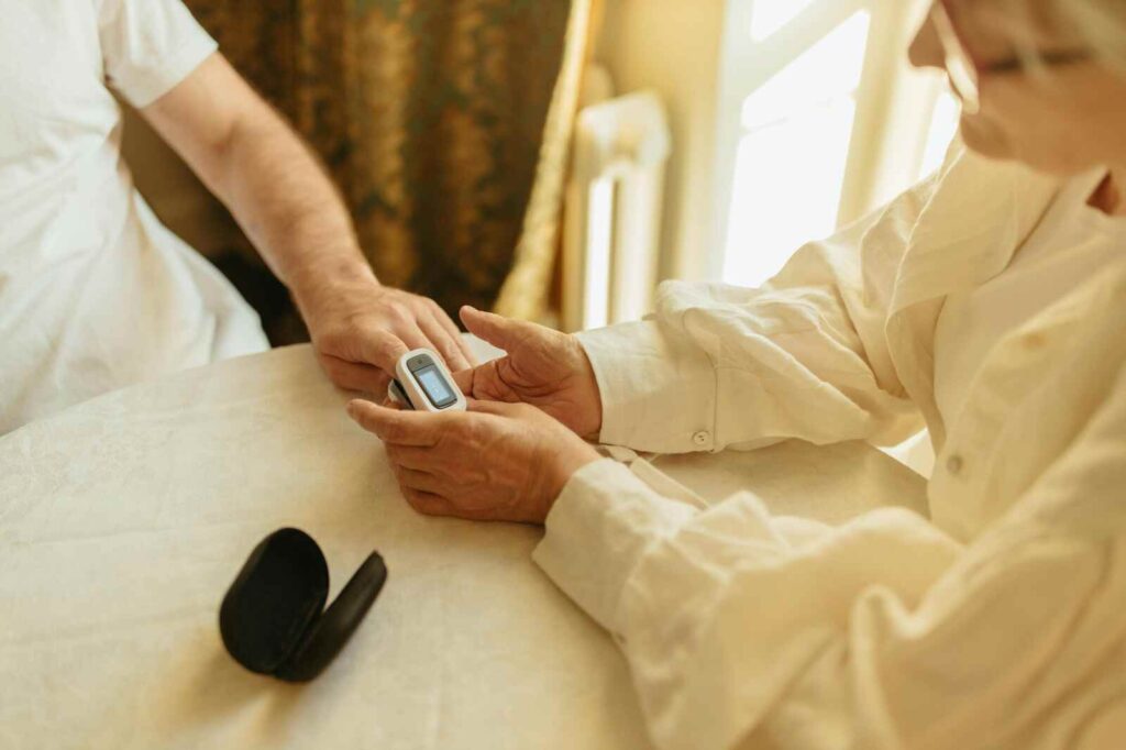 a senior observing caregiving toolkit