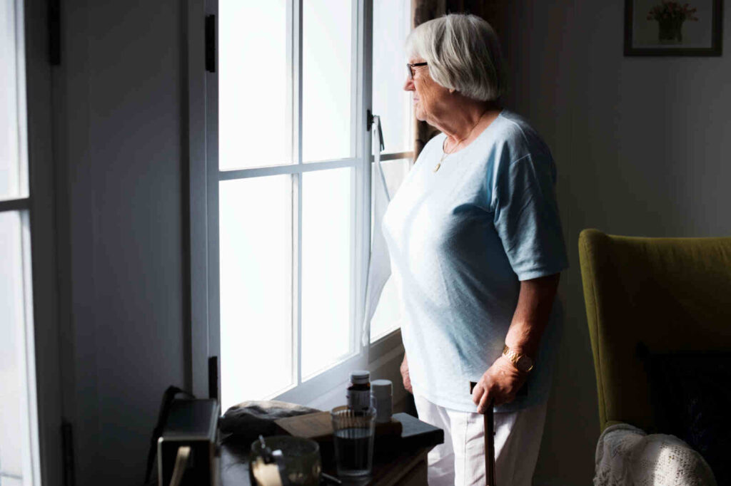 a picture of margaret looking out of the window